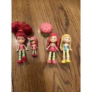 2008 Hasbro Strawberry Shortcake Plastic Figure 5 Item Lot